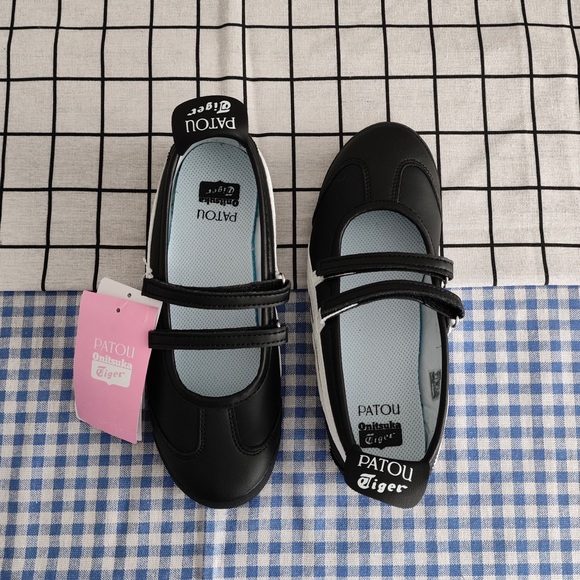 Onitsuka Tiger by Asics Shoes - Onitsuka Tiger by Asics Black and White Double-Strap Mary Janes